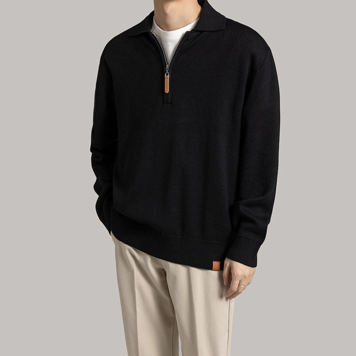 MV Half-Zip Knit Polo Sweater