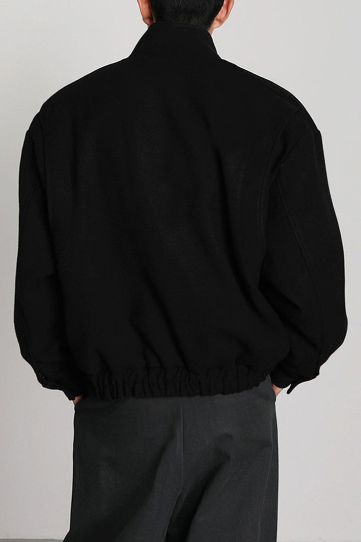 MV High-End Woolen Stand-Up Collar Jacket