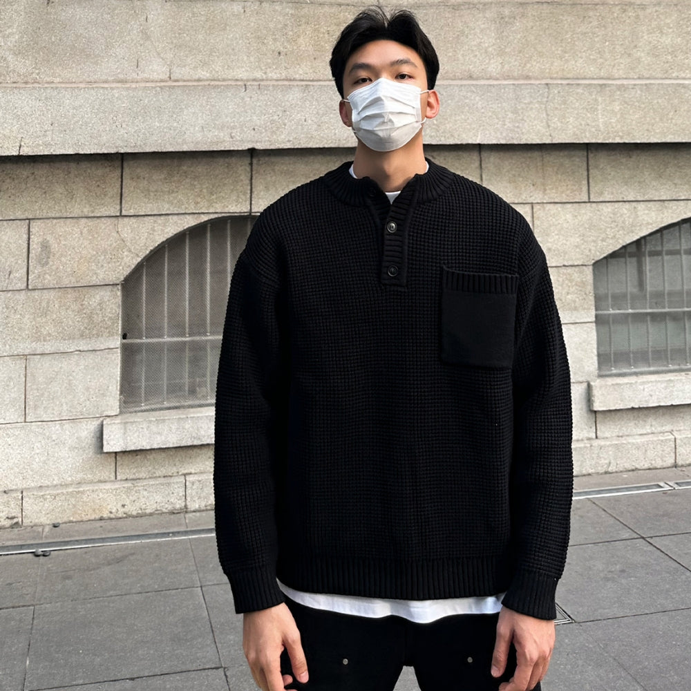 MV Round Neck Collar Old Money Style Sweater