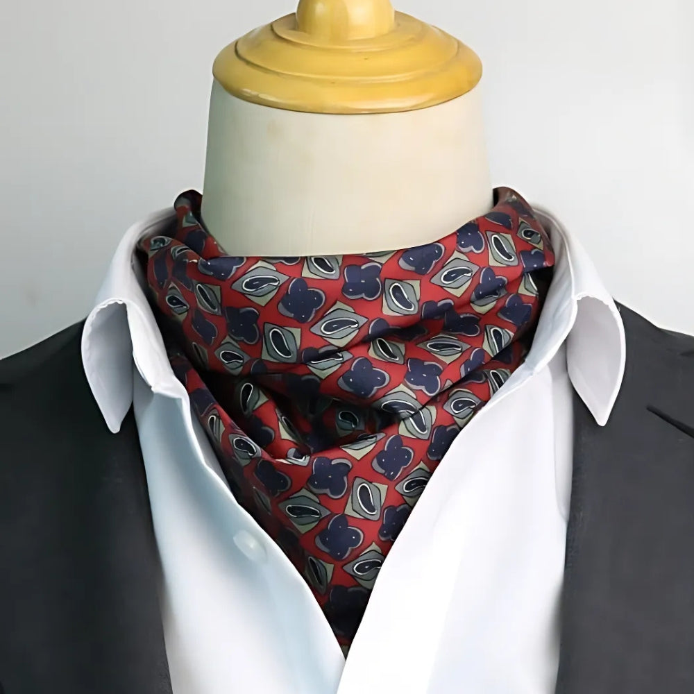 MV Retro Print Silk Scarf