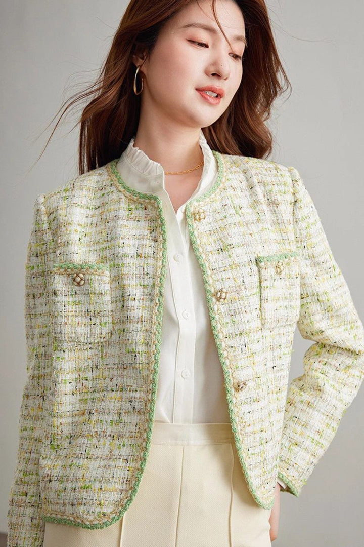 MV Green Chanel-Inspired Breathable Short Jacket