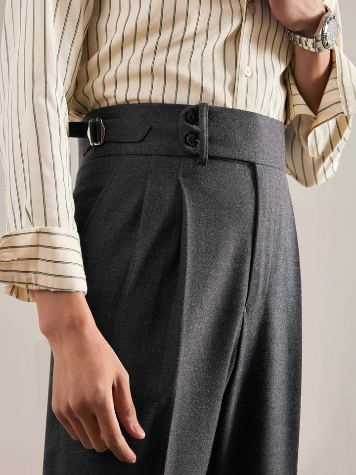 MV Straight Leg Italian Drape Trousers