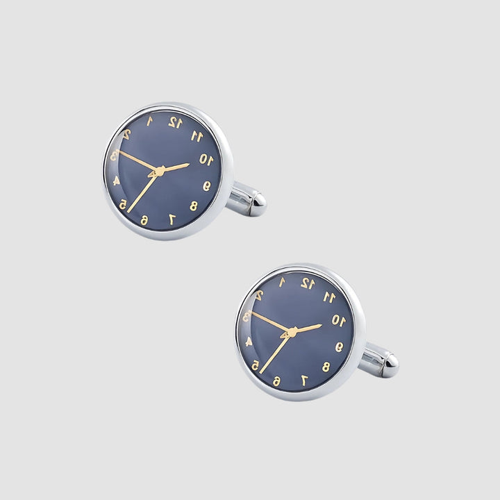MV Clock Pattern Copper Cufflinks