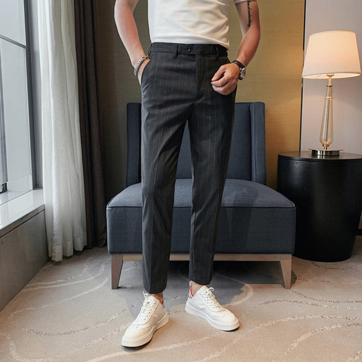 MV Slim-Fit Striped Nine-Point Trousers