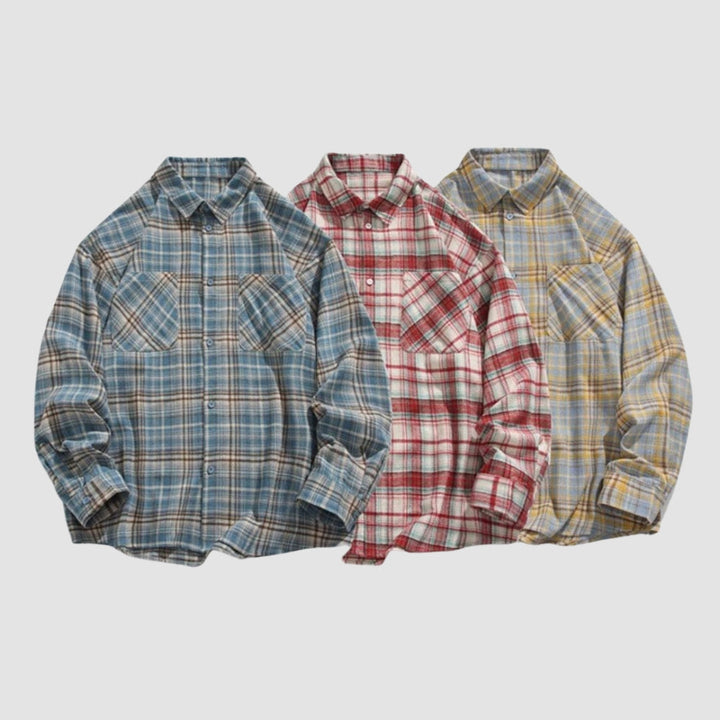 MV Plaid Loose Casual Shirt