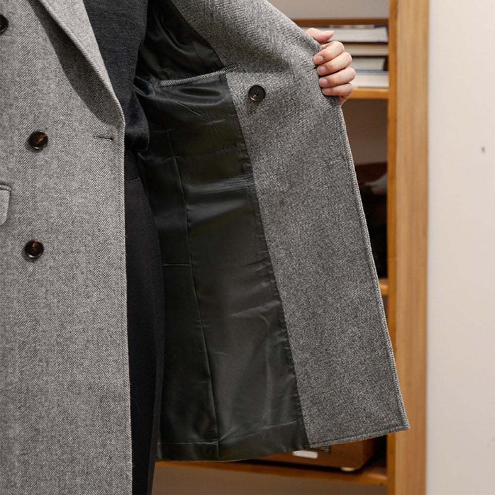 MV Italian Warm Double-Breasted Wool Coat
