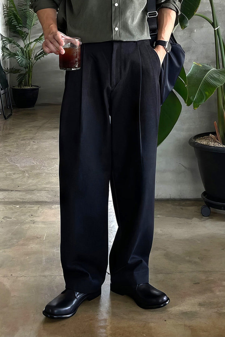 MV Pleated Loose Wide-Leg Trousers