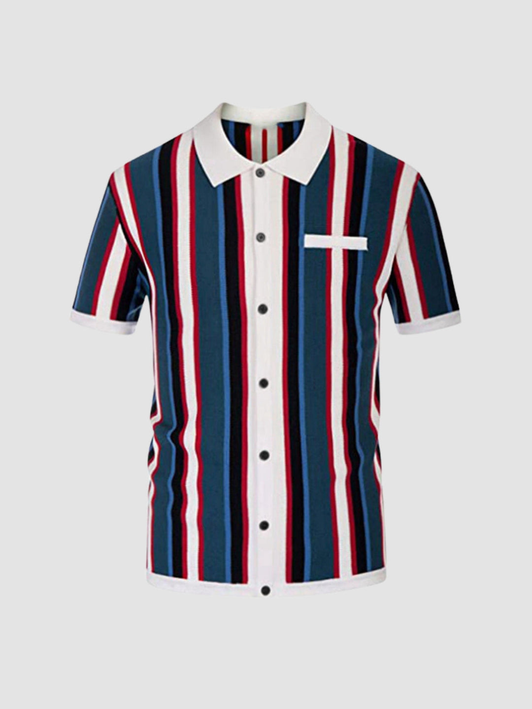 MV Polo Collar Stripes Casual Shirt