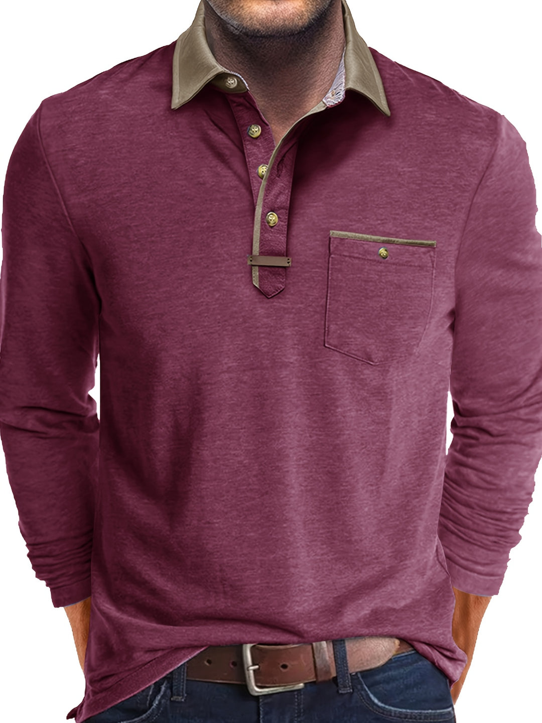 Blake™ | Color-Block Long Sleeve Polo