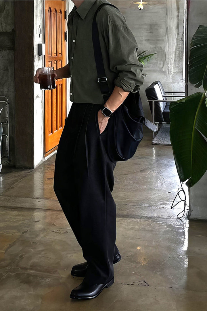 MV Pleated Loose Wide-Leg Trousers