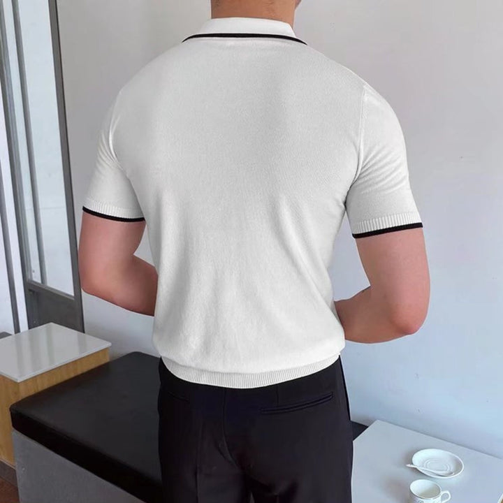 MV Casual Knitted Polo Collar T-Shirt