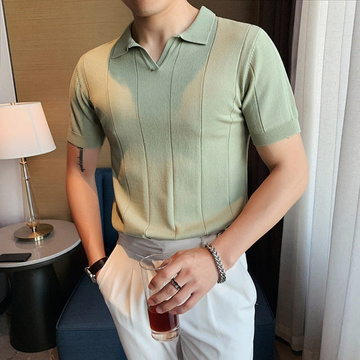 MV V-Neck Ice Silk POLO T-Shirt