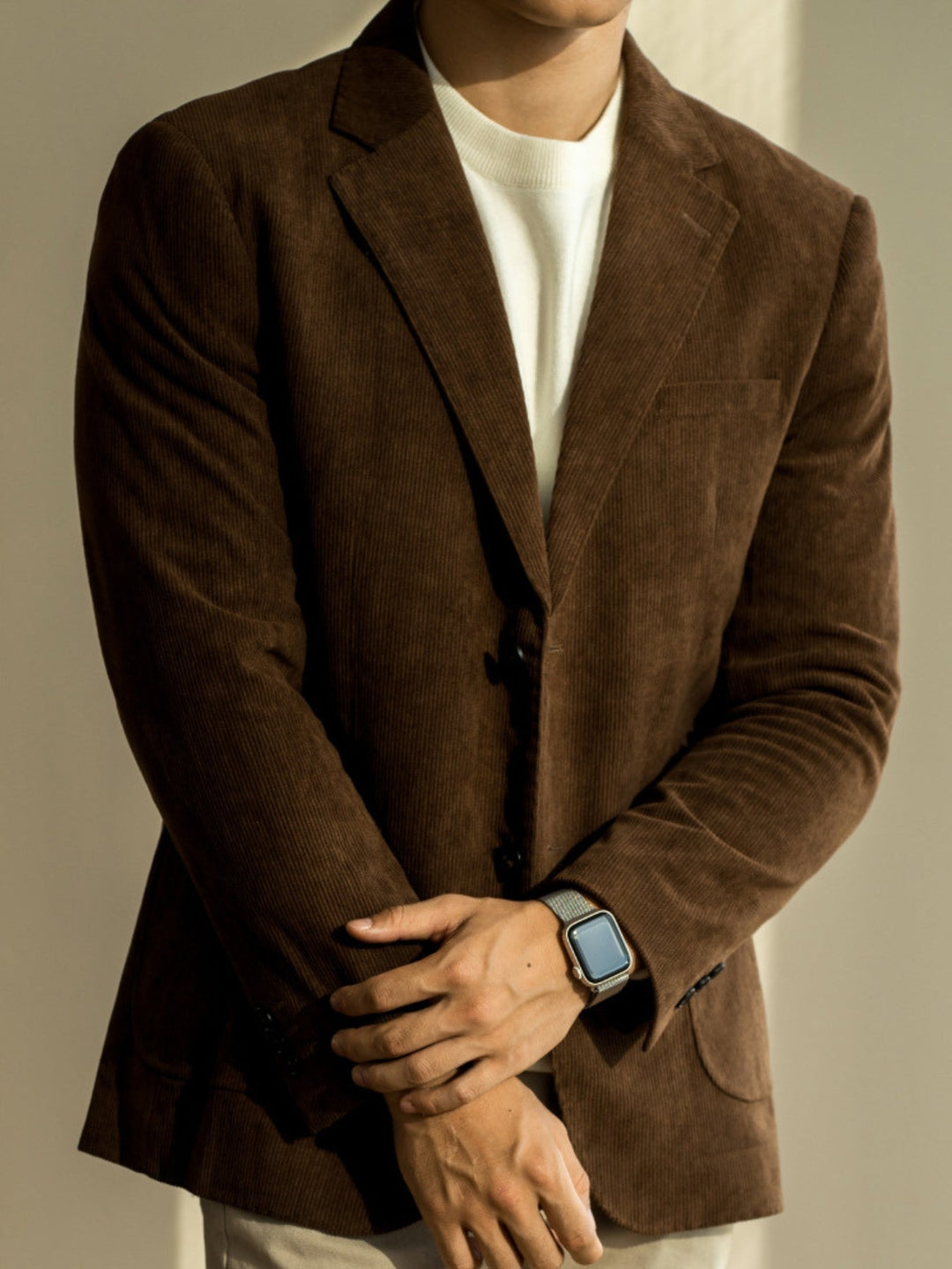 MV Corduroy Slim Fit Casual Suit Jacket