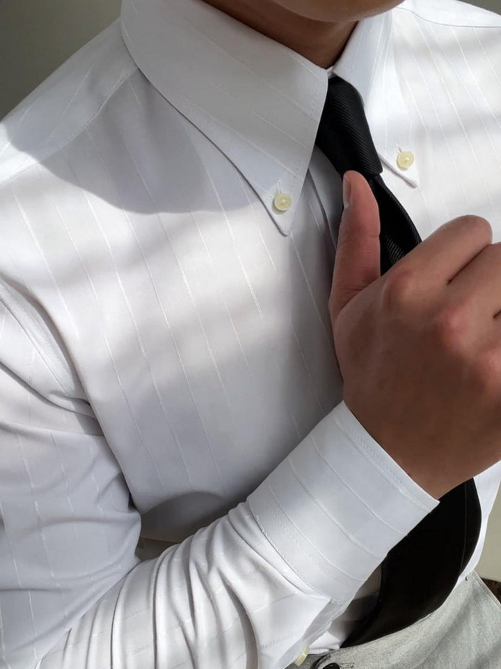 MV Anti Wrinkle Striped Athletic Shirt