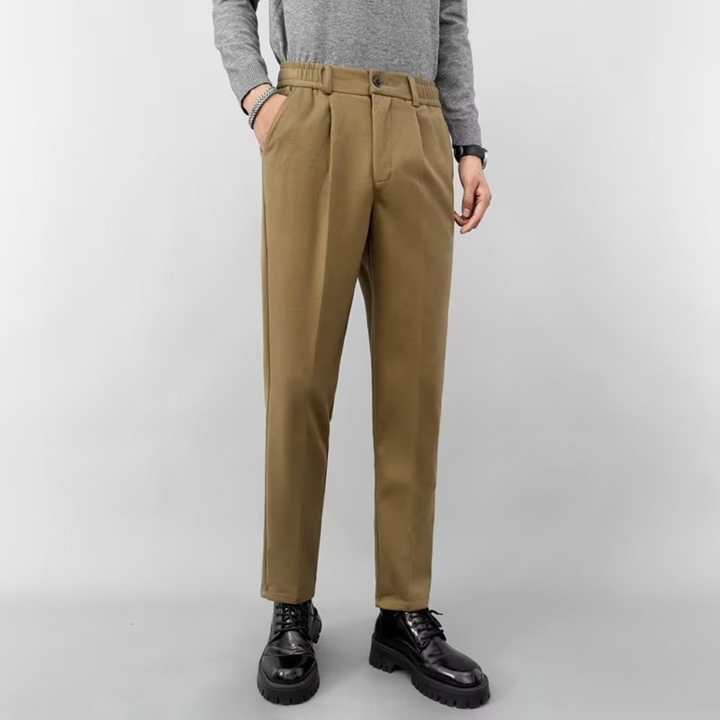 MV Straight Leg Woolen Nine-Point Trousers