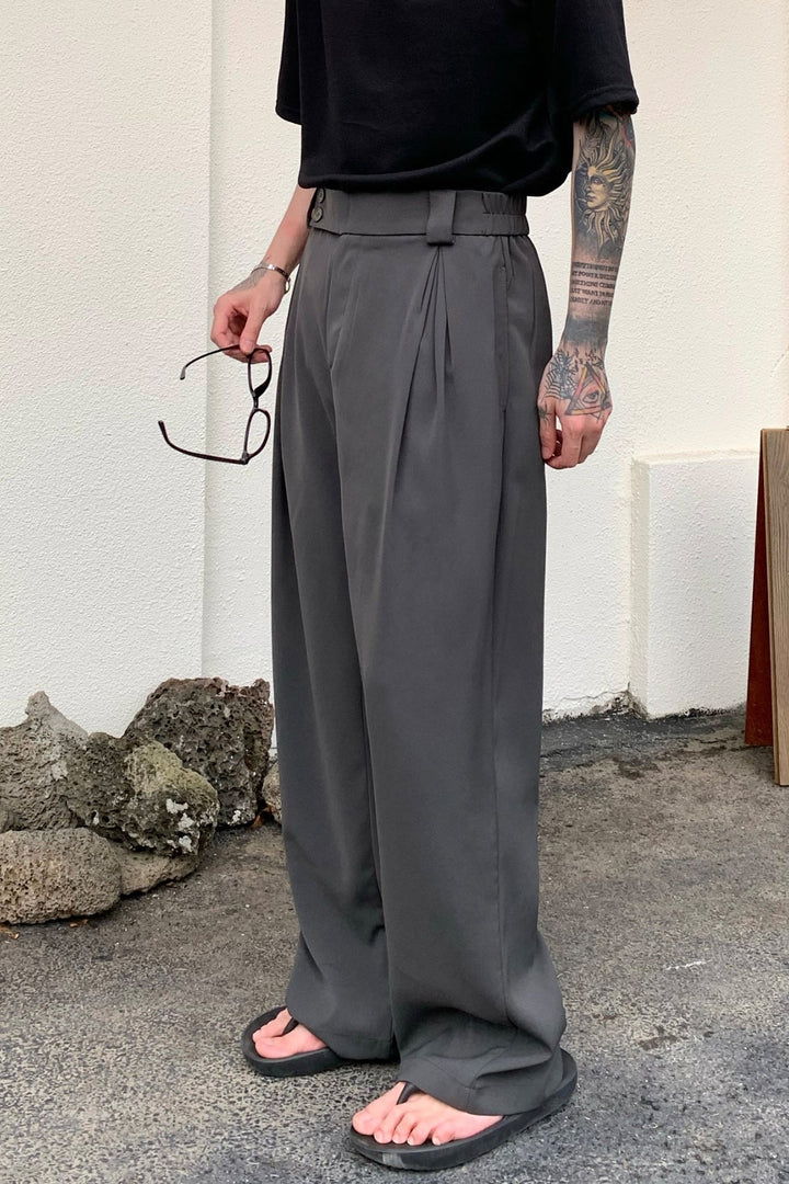 MV Pleated Drape Straight Casual Trousers