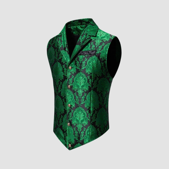 MV Single-Breasted Jacquard Lapel Vest