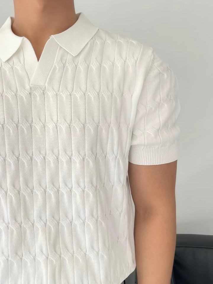 MV Slim-Fit Knitted Polo T-Shirt
