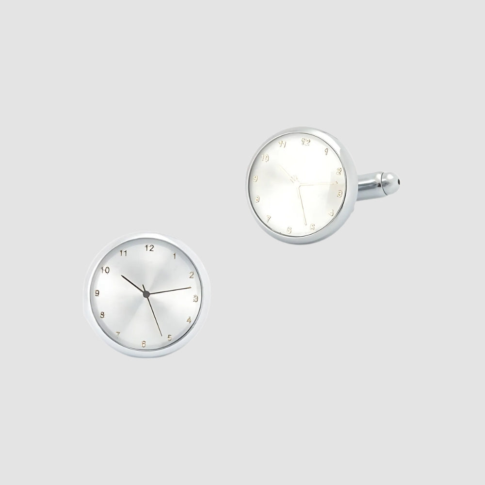MV Clock Pattern Copper Cufflinks