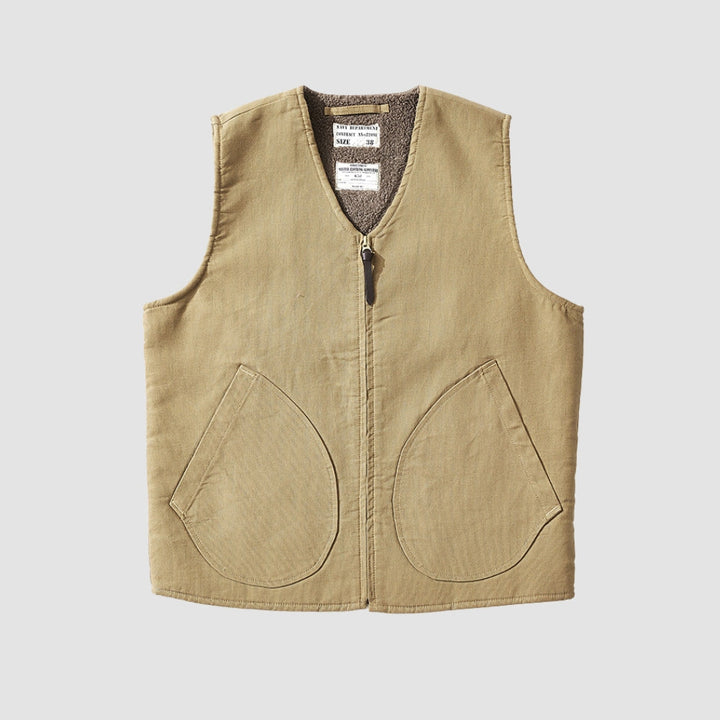 MV Navy Lambskin Wool Vest