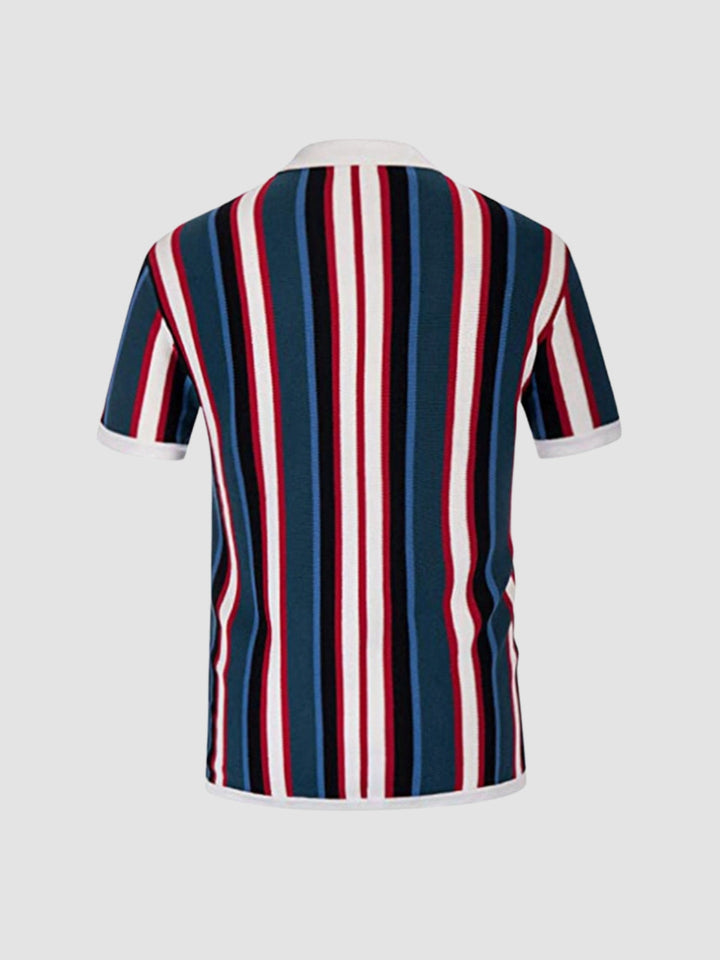MV Polo Collar Stripes Casual Shirt