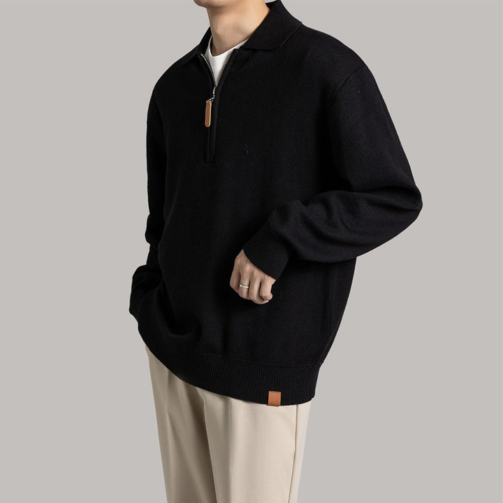 MV Half-Zip Knit Polo Sweater