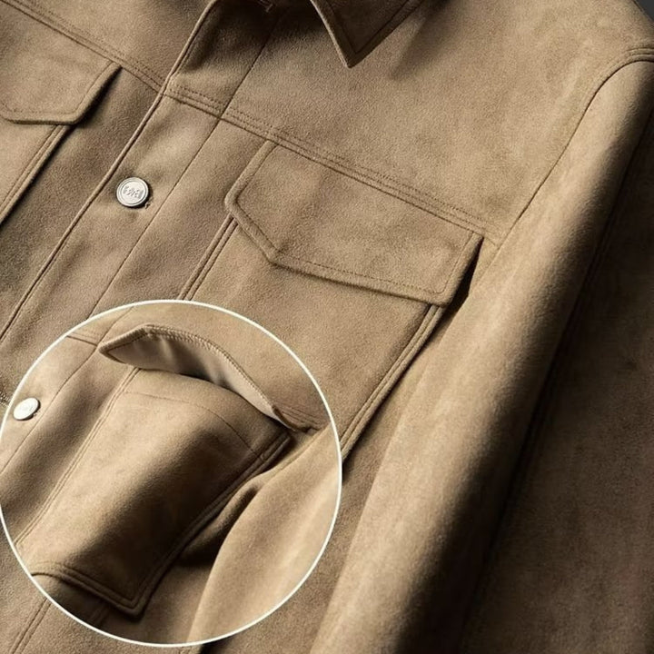 MV Stretch Suede Lapel Jacket