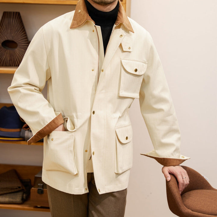 MV Warm Khaki Windbreaker Lapel Jacket