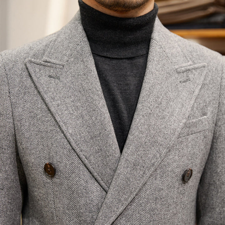 MV Italian Warm Double-Breasted Wool Coat