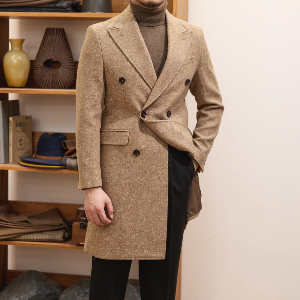 MV Italian Warm Double-Breasted Wool Coat