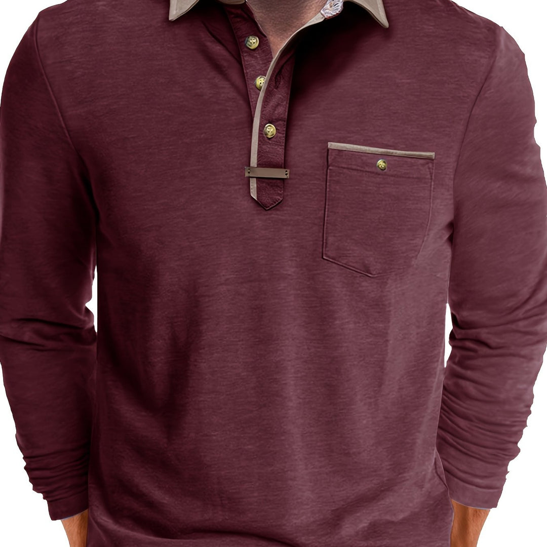 Blake™ | Color-Block Long Sleeve Polo