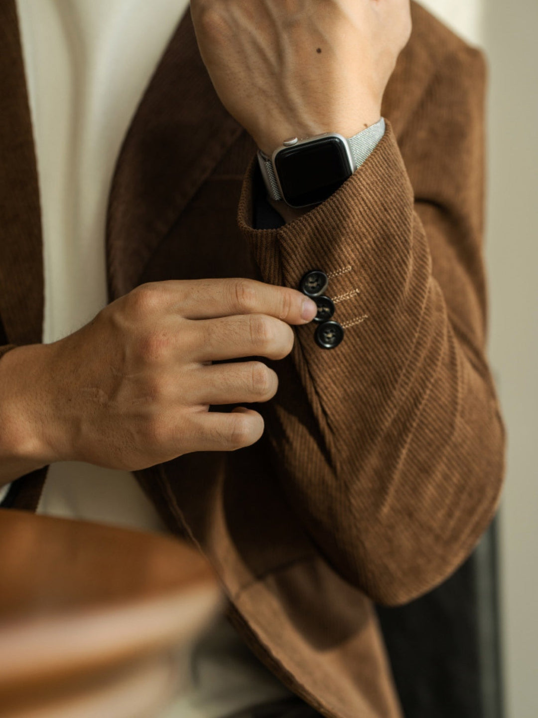 MV Corduroy Slim Fit Casual Suit Jacket