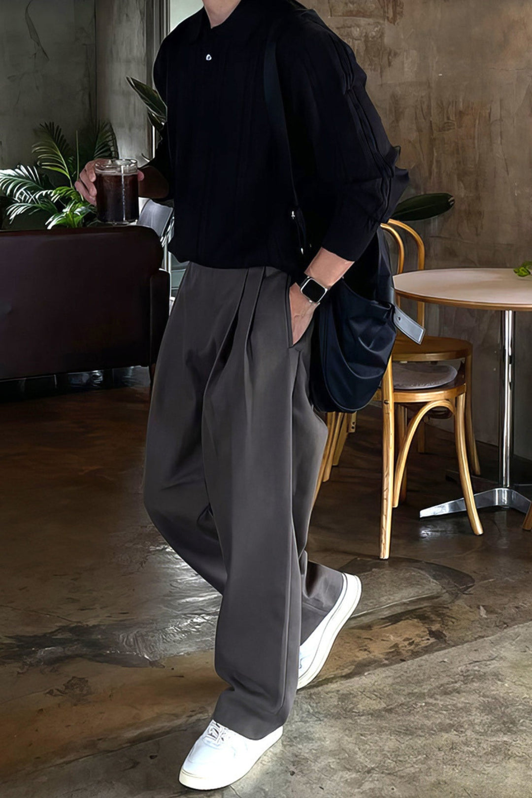 MV Pleated Loose Wide-Leg Trousers