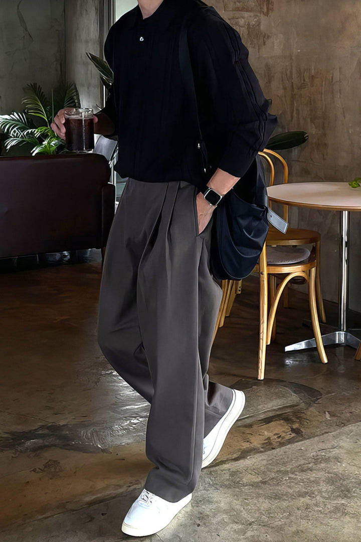 MV Pleated Loose Wide-Leg Trousers