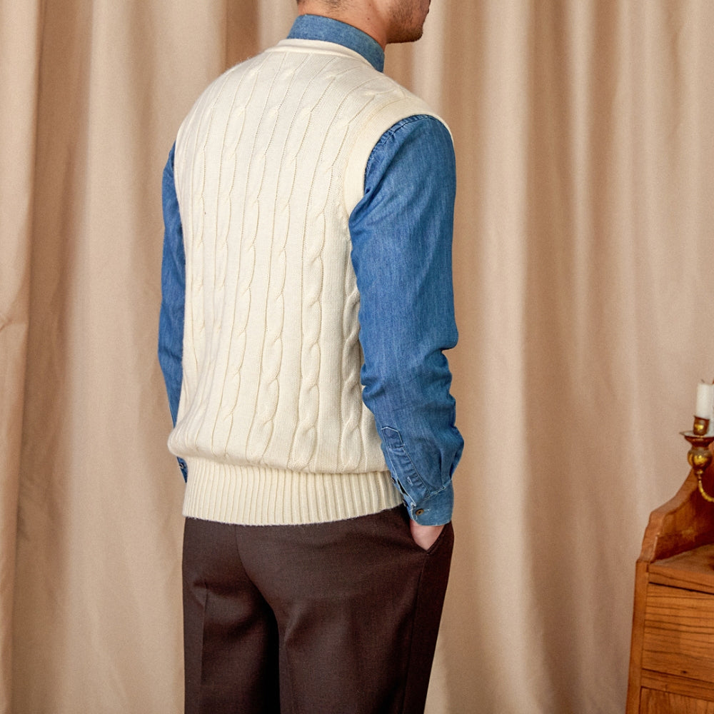 MV Knitted Woolen Vest Cardigan