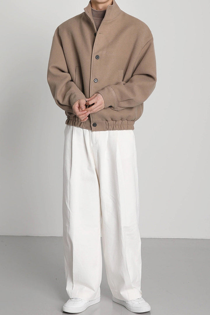 MV High-End Woolen Stand-Up Collar Jacket