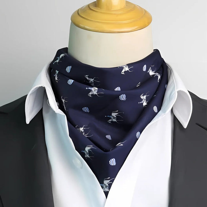 MV Retro Print Silk Scarf