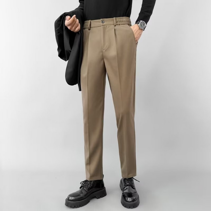 MV Straight Leg Woolen Nine-Point Trousers