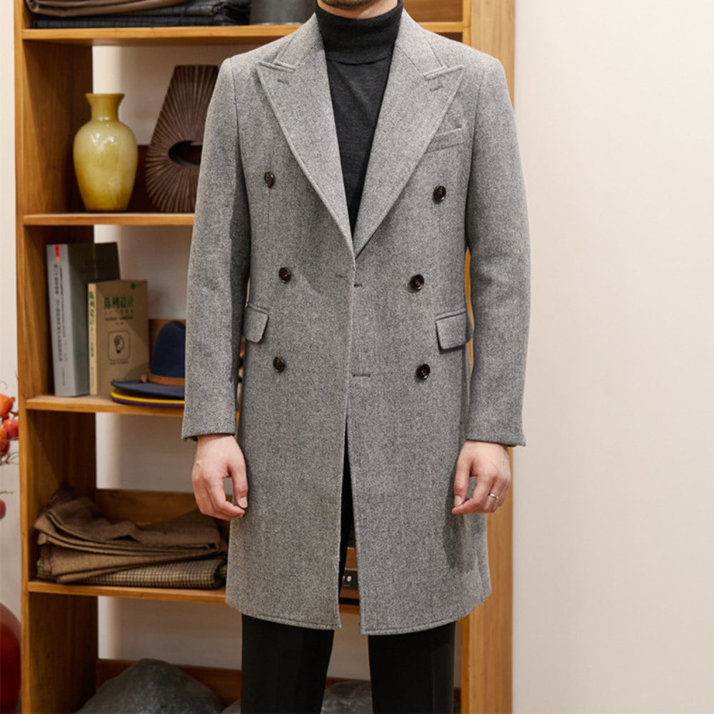 MV Italian Warm Double-Breasted Wool Coat