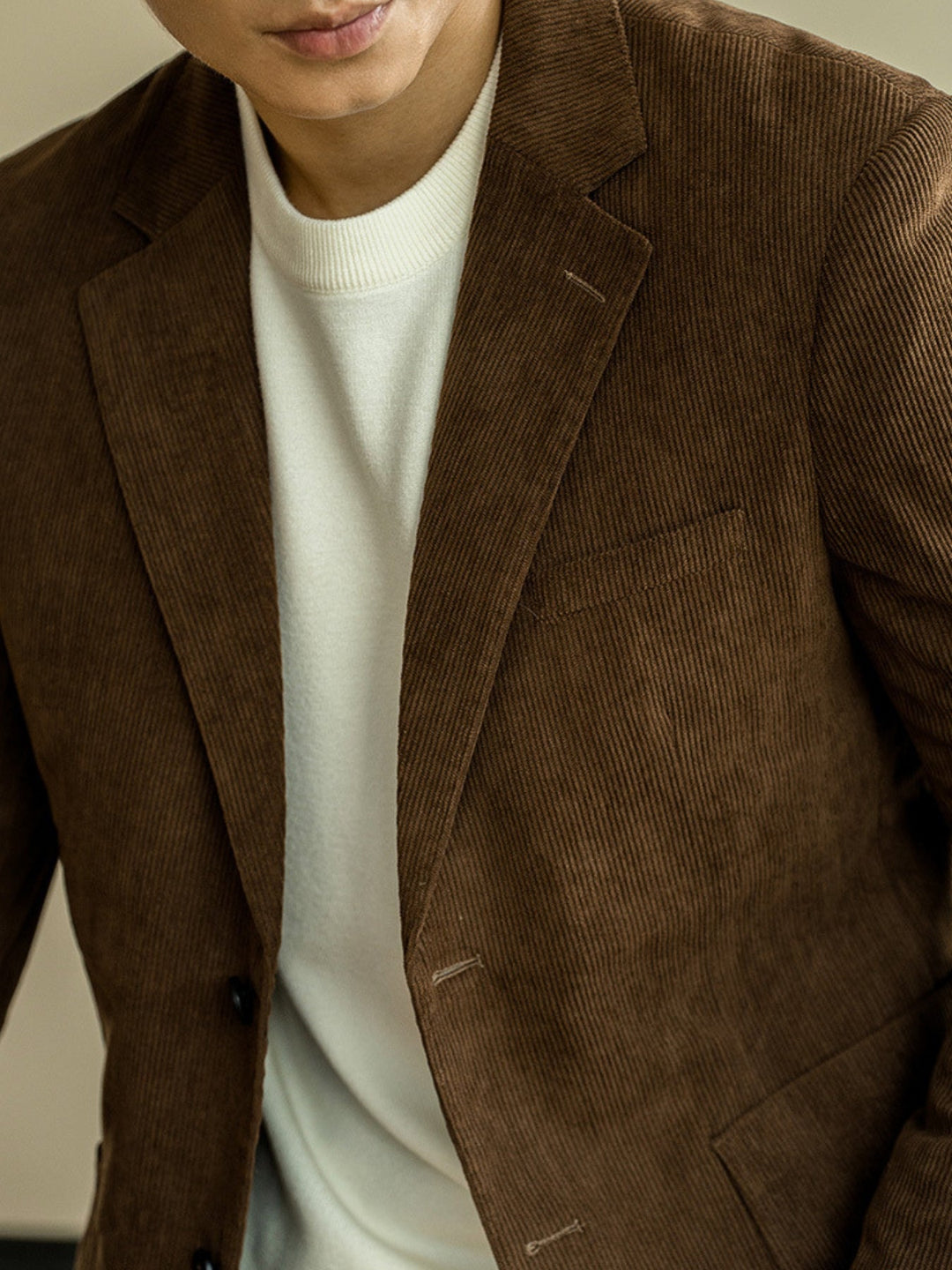 MV Corduroy Slim Fit Casual Suit Jacket