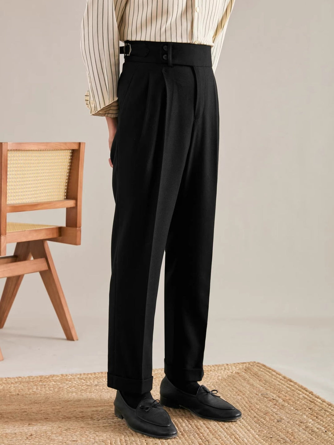 MV Straight Leg Italian Drape Trousers
