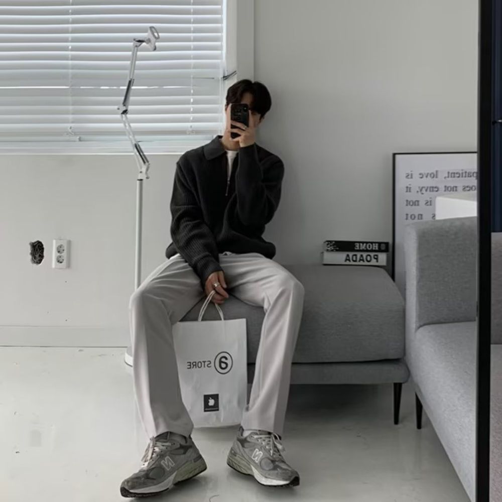 MV Casual Loose Half-Zip Sweater