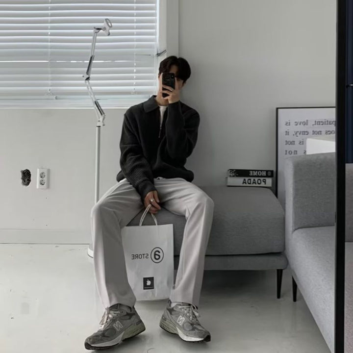 MV Casual Loose Half-Zip Sweater