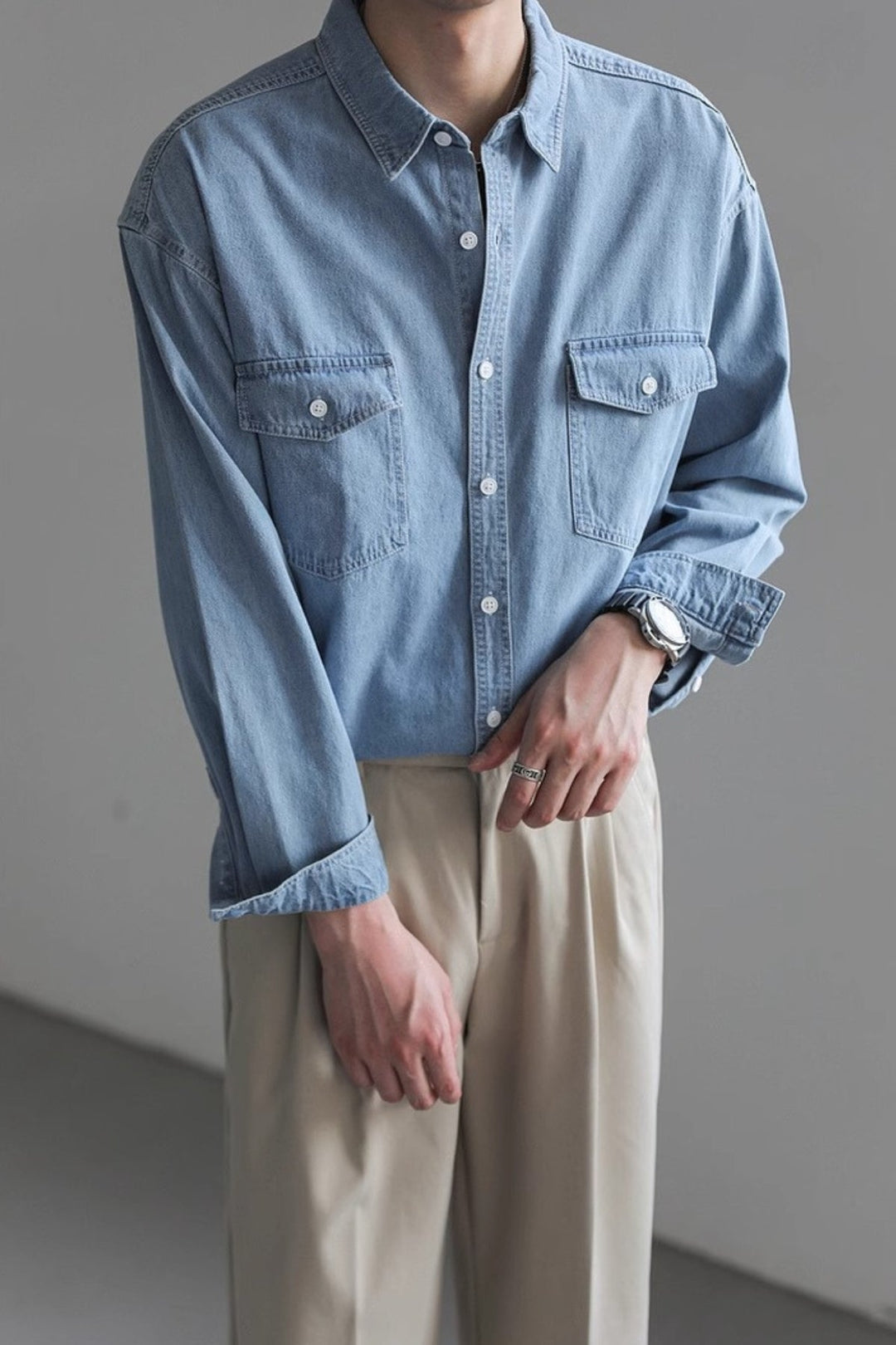 MV Loose Washed Denim Shirt