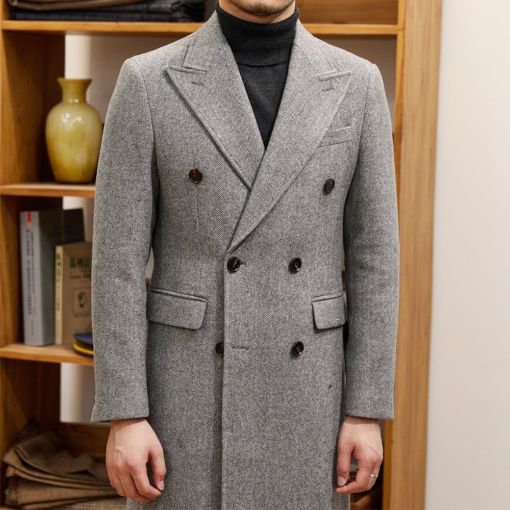 MV Italian Warm Double-Breasted Wool Coat