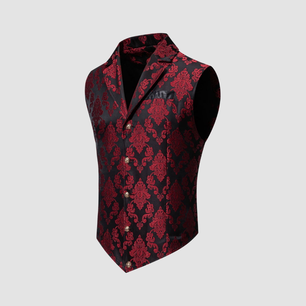 MV Single-Breasted Jacquard Lapel Vest
