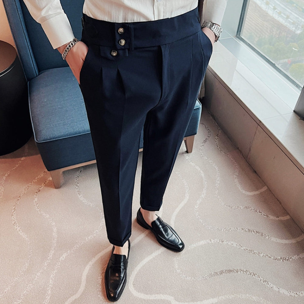 MV High-Waist Naples Straight-Leg Trousers
