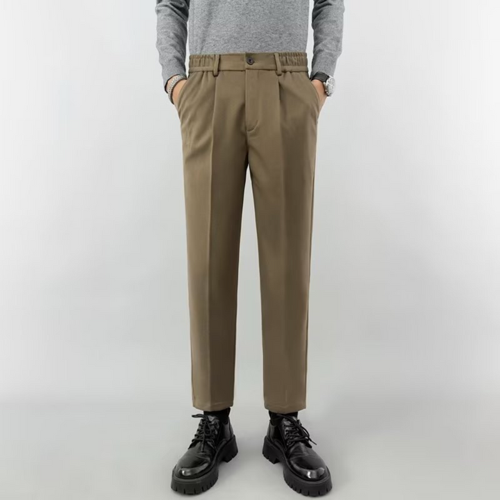 MV Straight Leg Woolen Nine-Point Trousers