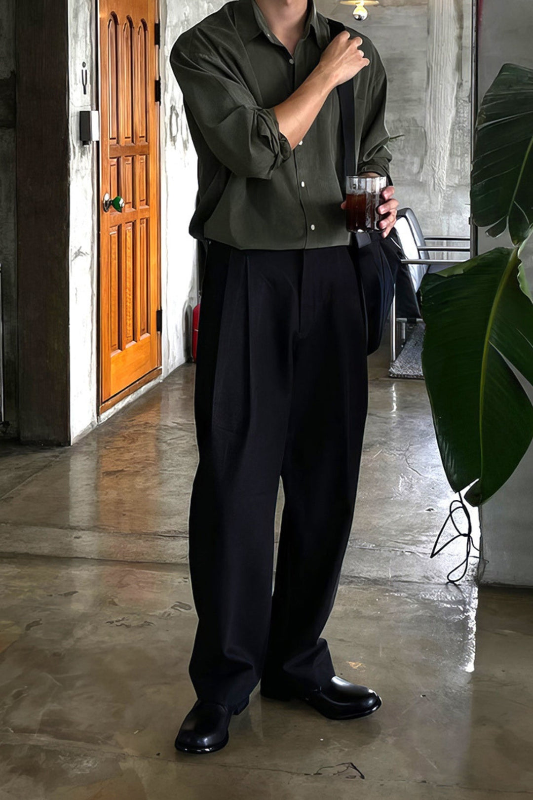 MV Pleated Loose Wide-Leg Trousers