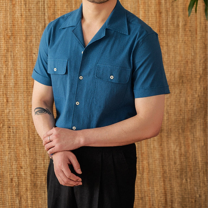 MV Cotton Cuban Collar Thin Shirt